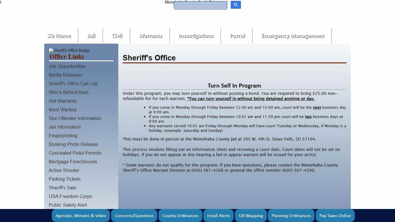 Minnehaha County, South Dakota Official Website - Sheriff's Office